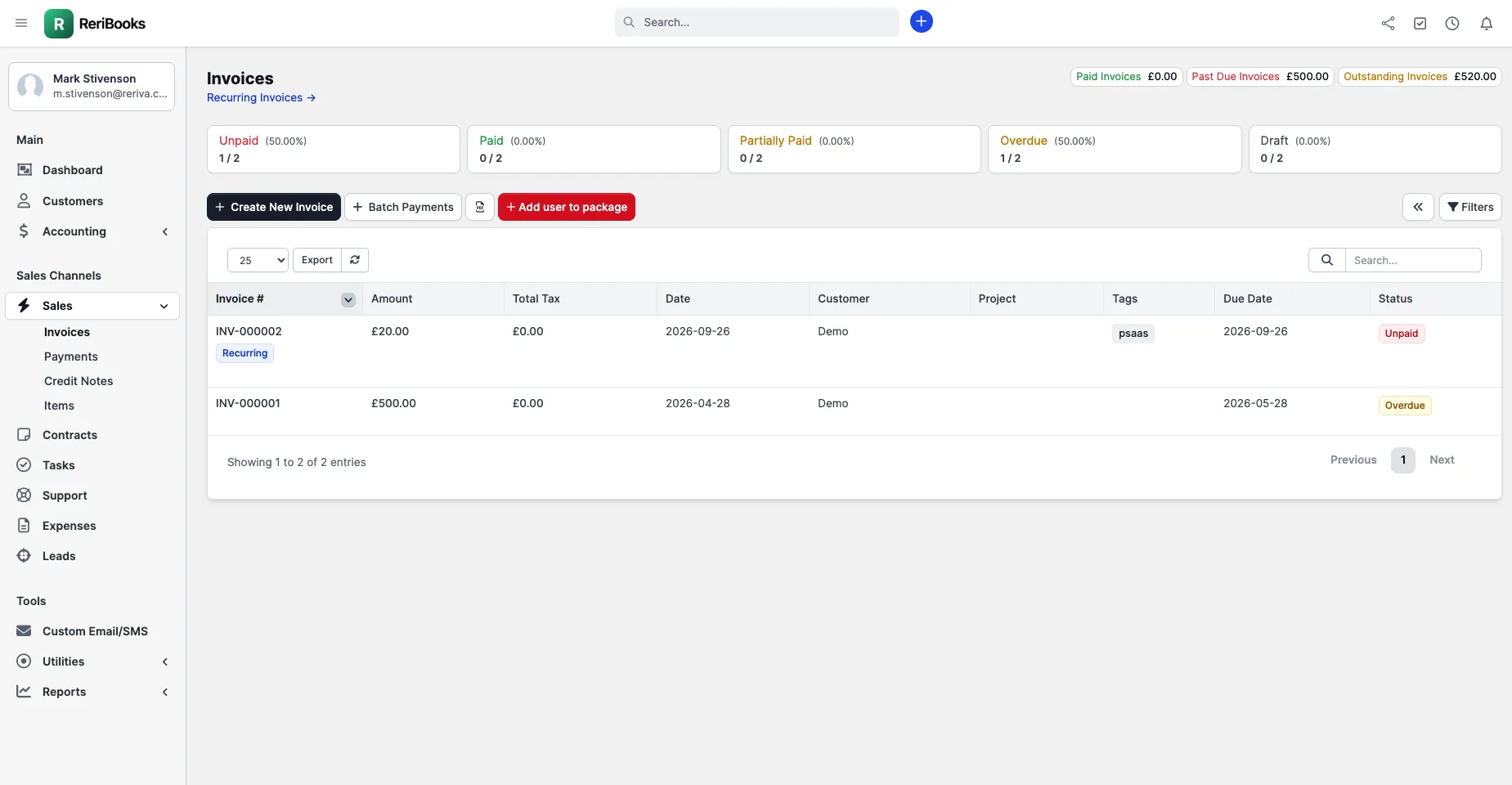 ReriBooks product screenshot